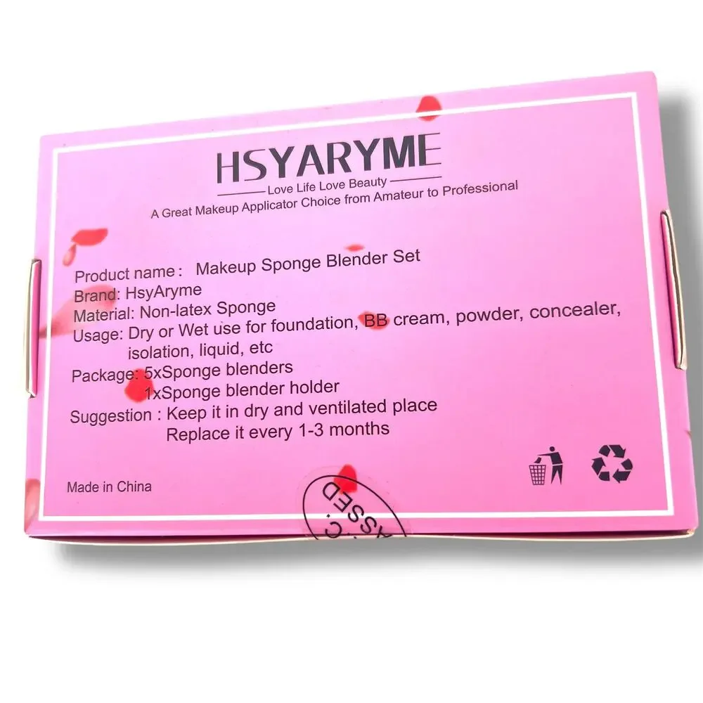 HSYARYME Make Up Sponge Blender Set & Holder  Sealed